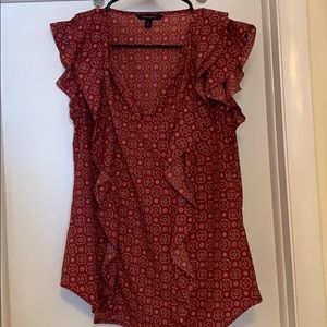 Banana Republic silk patterned top